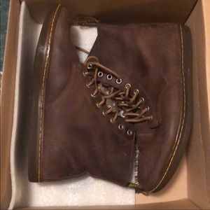 Brown Tobias greasy leather Dr.Martens